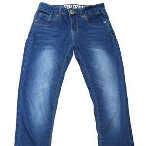 VIP Skinny Jeans‎ Womens Size 1/2 Blue Medium Wash Stretch Denim Pants Juniors
